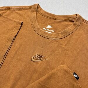 Nike Max 90 T Shirt Thick Loose Fit Embroidered Logo Cotton Brown DO7392-281